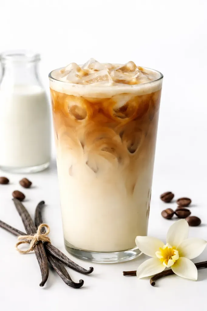 Iced Vanilla Coffee Latte (Mediano, Sin Leche Vegetal)