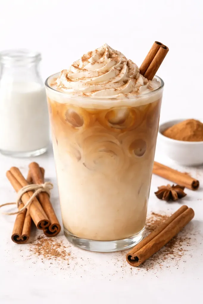 Iced Cinnamon Coffee Latte (Mediano, Sin Leche Vegetal)