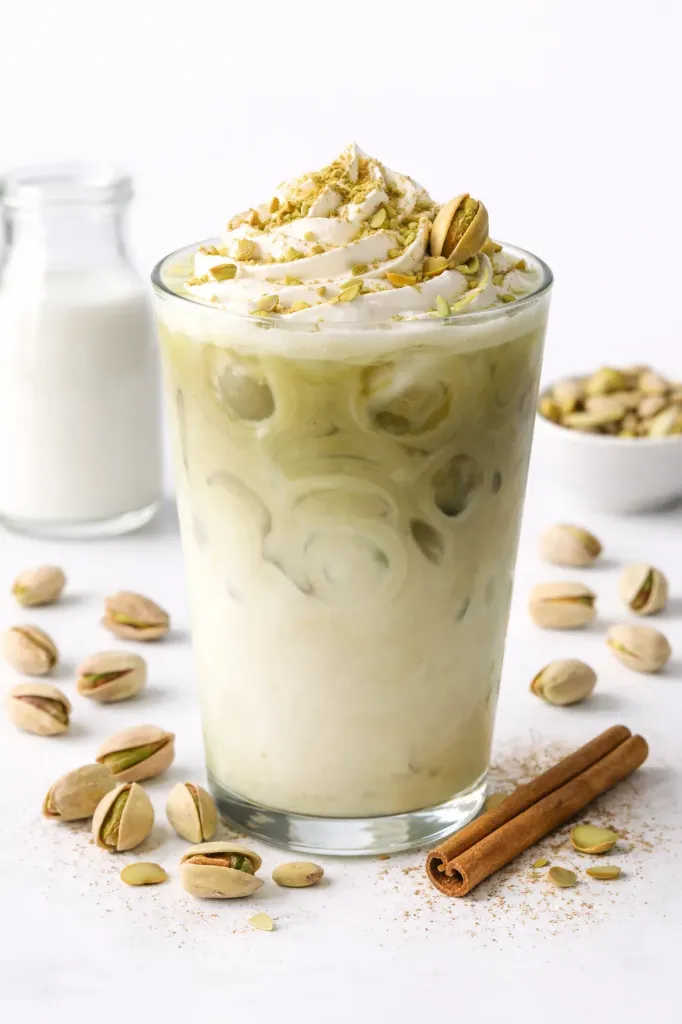 Iced Pistachio Coffee Latte (Mediano, Sin Leche Vegetal)