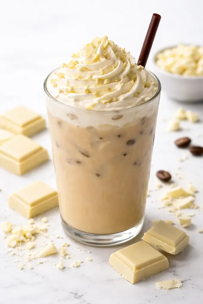 Iced White Mocha Coffee (Mediano, Sin Leche Vegetal)