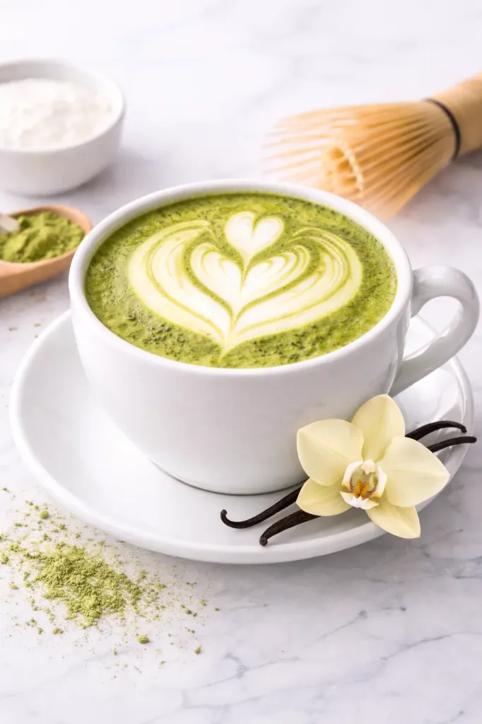 Vanilla Matcha Latte (Mediano, Sin Leche Vegetal)