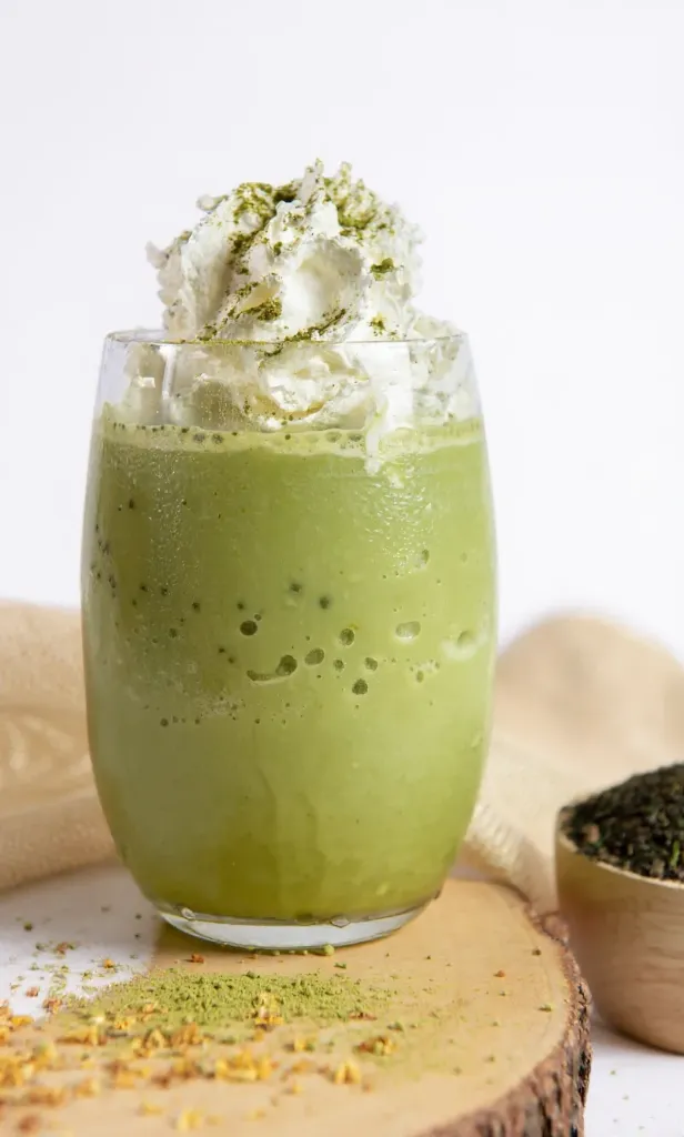 Iced Pistaccio Matcha Latte (Mediano, Sin Leche Vegetal)